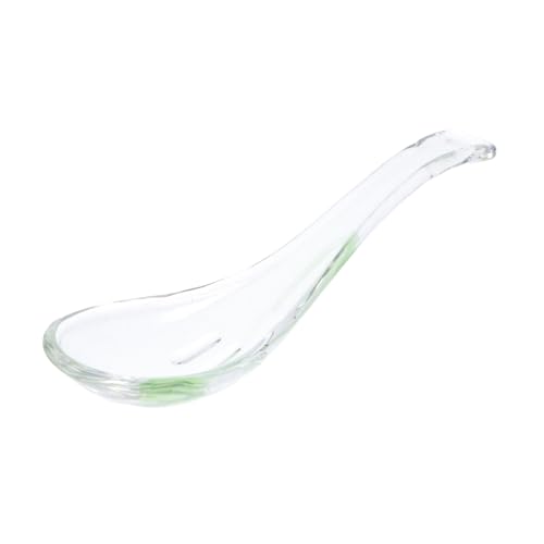 MAGICLULU Hitzebeständiger Transparenter Glas servierlöffel Ergonomisch Geformt für Desserts Suppen Buffets Modern Elegantes Design für Zuhause und Gastronomie von MAGICLULU