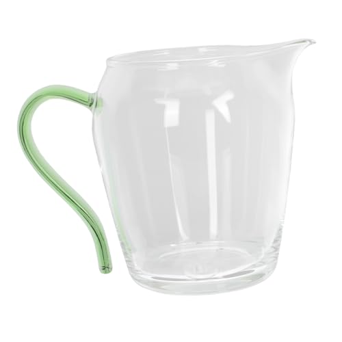 MAGICLULU Hochborosilikat Tea Dispenser mit Ergonomischem Griff Transparenter Milchhalter für Zuhause Teegeschirr Zubehör Geeignet für Kaffee Saft und Milch Stilvoll und Funktional von MAGICLULU