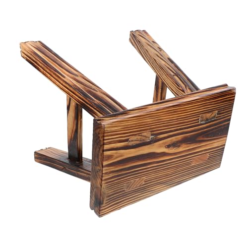MAGICLULU Hocker Aus Massivholz Sitzt Hauspflanze Fußstütze Hocker Für Schreibtisch Rustikaler Tritthocker Rustikaler Hocker Tritthocker Aus Holz Pflanzenhocker Kleiner Holzhocker Hölzern von MAGICLULU