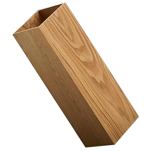 MAGICLULU Hölzerner Regenschirm Eimer rustikaler Schirmständer Regenschirmablage im Eingangsbereich Schirmauflage Aufbewahrungsgestell für Regenschirm Schirmhalter Holz Plastik Khaki von MAGICLULU