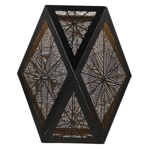 MAGICLULU Hohlgeschnittener Schwarzer Metall Lampenschirm mit Spinnennetzmuster Dekorative Eisenlampe Abdeckung für Tisch Pendelleuchten Einfache Montage Vielseitig Kompatibel MAGICLULU Hohlgeschnittener Schwarzer Metall Lampenschirm mit Spinnennetzmuster Dekorative Eisenlampe Abdeckung für Tisch Pendelleuchten Einfache Montage Vielseitig Kompatibel von MAGICLULU