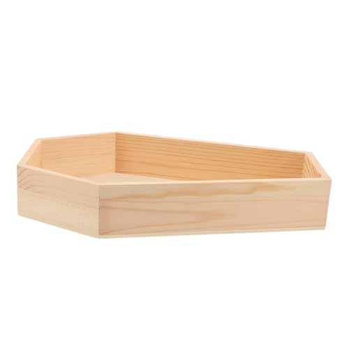 MAGICLULU Holz Sarg Tablett Gothic Snack Süßigkeiten-servierplatte Vielseitiges Aufbewahrungsbrett für Schlüssel Kerzen Halloween Dekoration und Gothic Wohnaccessoire von MAGICLULU