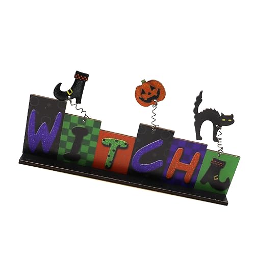 MAGICLULU Holzornament Halloween Dekoration für Desktop Handgefertigte Deko für Festliche für Zuhause oder Büro und Detailreich Gestaltet MAGICLULU Holzornament Halloween Dekoration für Desktop Handgefertigte Deko für Festliche für Zuhause oder Büro und Detailreich Gestaltet von MAGICLULU