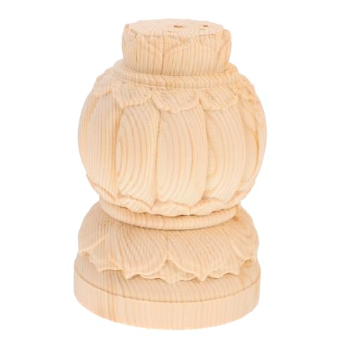MAGICLULU Holzsäulenfuß aus Holz für Möbel Dekorative Applikationen im Vintage Traditionelles Chinesisches Design für Gebäude Höhe MAGICLULU Holzsäulenfuß aus Holz für Möbel Dekorative Applikationen im Vintage Traditionelles Chinesisches Design für Gebäude Höhe von MAGICLULU