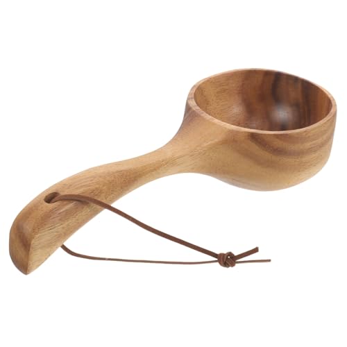 MAGICLULU Holzschöpflöffel mit Großem Fassungsvermögen Ergonomisch Geformt für Sauna und Bad Vielseitig Einsetzbar in Garten Küche und Spa von MAGICLULU