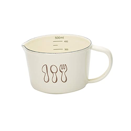 MAGICLULU Messbecher Zum Backen Emaille-becher Abgestufter Ausguss Zum Kochen Und Trinken von MAGICLULU