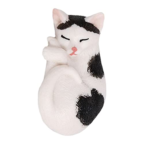 MAGICLULU Katzenschmuck Zierkatze Realistisches Kätzchen Katzenkuchendeckel Katze-Auto-Ornament Kätzchenfigur Cartoon-Katze-Figur Glückliche Katzenfigur Klein Katzenspielzeug Kind Plastik von MAGICLULU