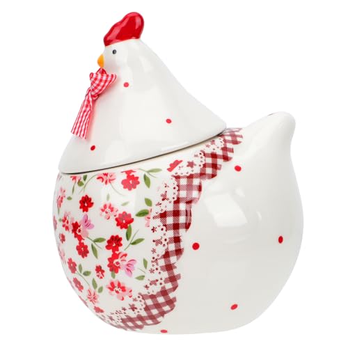 MAGICLULU Henne Vorratsdose Keramik Hühnchen Keksdose Für Heimdekoration Küchentheke Eierhalter Hahnbehälter Mit Deckel Osterplätzchendosen Blechdose Snack Kleinkinder Esstisch MAGICLULU Henne Vorratsdose Keramik Hühnchen Keksdose Für Heimdekoration Küchentheke Eierhalter Hahnbehälter Mit Deckel Osterplätzchendosen Blechdose Snack Kleinkinder Esstisch von MAGICLULU