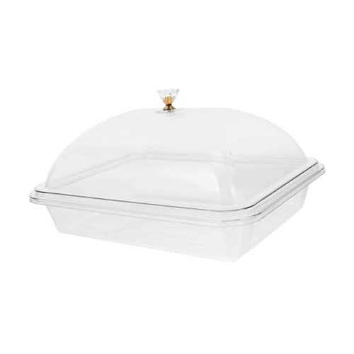 MAGICLULU Transparentes Desserttablett Haushalts-obsttablett Aus Acryl Serviertablett Für Schreibtisch Mit Deckel Geeignet Für Familienfeiern Und Buffets von MAGICLULU