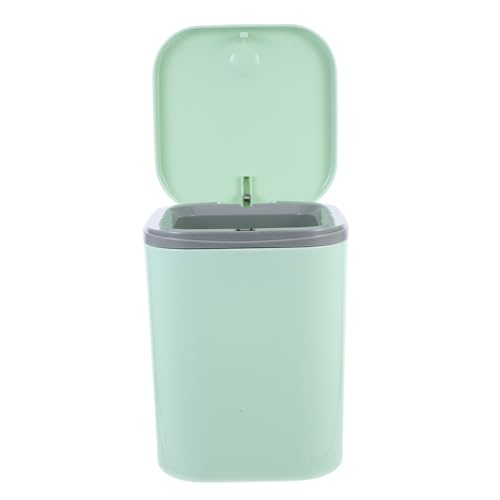 MAGICLULU Kleiner Desktop Mülleimer mit Deckel Kompakter Abgedeckter Abfallbehälter für Büro Schlafzimmer Bad Geruchsdicht mit Niedlichem Minimalistischem Design und Einfachem Pressdeckel von MAGICLULU