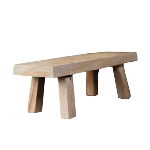 MAGICLULU Klippen -Zypressenholz -Ornamente drinnen Stühle Kleiner Stuhl Fußbank modern Ausstellungshocker aus Holz Hockerverzierung aus Holz Holzhandwerk auf dem Tisch Thuja von MAGICLULU