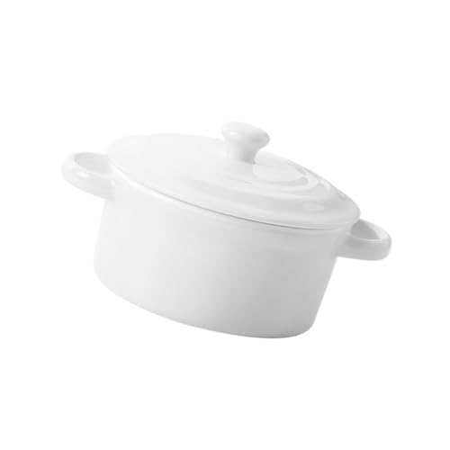MAGICLULU Keramik Babynahrungs-schüssel Mit Deckel Doppelte Griffe Suppenschüssel Für Gemüse Eierpudding Und Mehr Geeignet Für Mikrowelle Und Ofen Reinweiß MAGICLULU Keramik Babynahrungs-schüssel Mit Deckel Doppelte Griffe Suppenschüssel Für Gemüse Eierpudding Und Mehr Geeignet Für Mikrowelle Und Ofen Reinweiß von MAGICLULU
