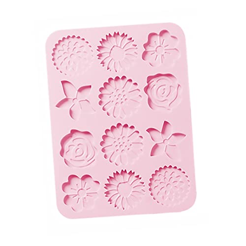 MAGICLULU Kuchenform Mit Blumen-design 12-teilig Silikon-fondant-keksform Zum Backen Und Dekorieren von MAGICLULU