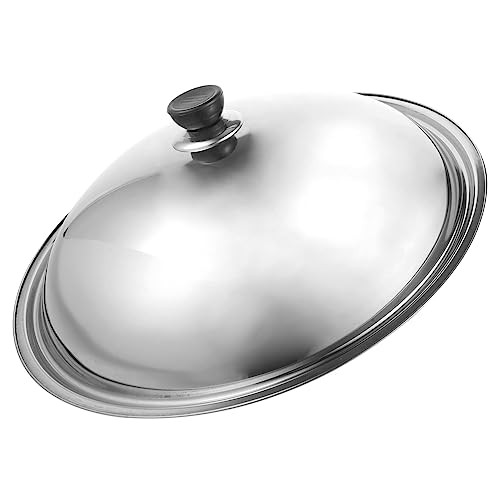 MAGICLULU 38 Cm Edelstahl Kochtopfdeckel - Verbrühungsdesign Pfannendeckel Gewölbter Topfdeckel Küchenhelfer MAGICLULU 38 Cm Edelstahl Kochtopfdeckel - Verbrühungsdesign Pfannendeckel Gewölbter Topfdeckel Küchenhelfer von MAGICLULU