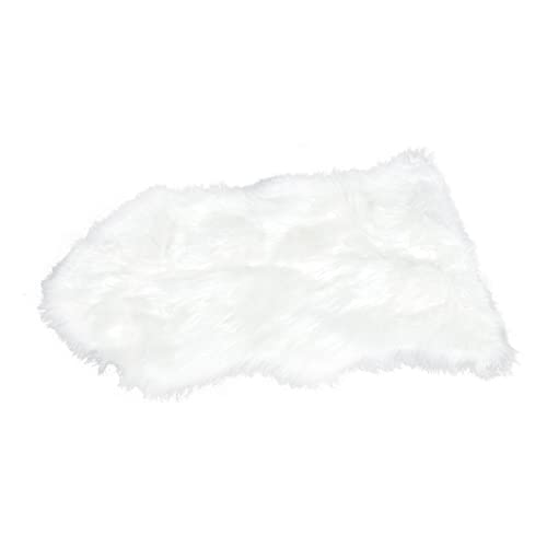 MAGICLULU Kunstwollteppich Schlafzimmer Flauschiger Stoff Fellbodenteppich Fuzzy Teppichmatte Geprägt Groß Shaggy Plüsch Bereich Fellteppich Wohnzimmer Waschbar Kunstpolyacrylnitrilfaser von MAGICLULU