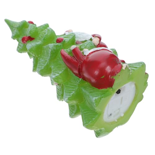 MAGICLULU Weihnachtsmittelstück Aus Harz Mit Led Weihnachtszwerg Statue Weihnachtsbaumspitze Beleuchtetes Weihnachtsornament Für Innendekoration von MAGICLULU