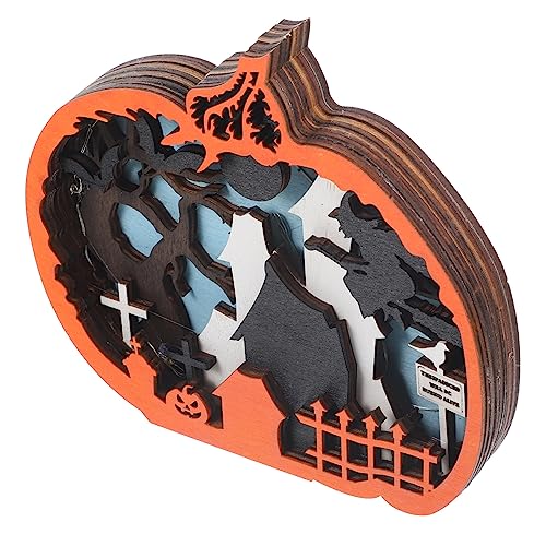 MAGICLULU LED Halloween Kürbislicht Holz Geschnitzt Leuchtende Kürbis Deko für Haustür Wand Tisch Garten Geeignet für Halloween Erntedankfest Party Dekoration MAGICLULU LED Halloween Kürbislicht Holz Geschnitzt Leuchtende Kürbis Deko für Haustür Wand Tisch Garten Geeignet für Halloween Erntedankfest Party Dekoration von MAGICLULU