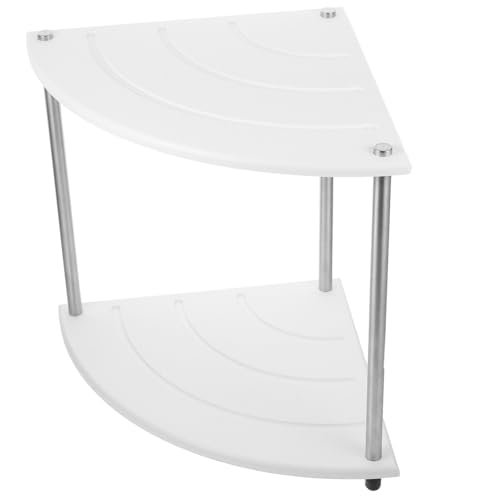 MAGICLULU Lagiges Eck Aufbewahrungsregal Aus Silikonnaturmaterial Schminktablett Für Badezimmer Aufsteckbare Ablage Für Toilettenartikel Praktische Arbeitsplatte Weißes Design MAGICLULU Lagiges Eck Aufbewahrungsregal Aus Silikonnaturmaterial Schminktablett Für Badezimmer Aufsteckbare Ablage Für Toilettenartikel Praktische Arbeitsplatte Weißes Design von MAGICLULU
