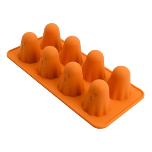 MAGICLULU Lebensmittelechte Silikon Muffinform Halloween Geisterform Backform für Schokolade Pudding Fondant Candy Kerzen Seifen Gießform für Kuchen Snacks von MAGICLULU