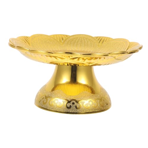 MAGICLULU Lotus-opferteller Aus Hochwertigem Material Buddhistischer Teller Für Tempel-opfergaben Obst-Snack-opferteller Mit Filigranem Design Als Obsttablett Oder Serviertablett Für Anbetun von MAGICLULU