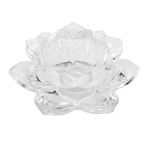 MAGICLULU Lotusform Teelichthalter Aus Glas Hochtemperaturbeständig Leicht Tragbar Für Tischdekoration Hochzeiten Zuhause MAGICLULU Lotusform Teelichthalter Aus Glas Hochtemperaturbeständig Leicht Tragbar Für Tischdekoration Hochzeiten Zuhause von MAGICLULU