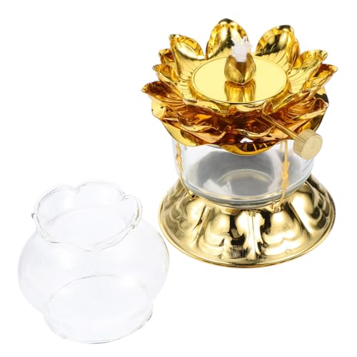 MAGICLULU Lotusbutterlampe Lotus Deckenleuchte Teichleuchten Solarhalter Pool Tulpenspiegellampe Ausgefallene Lampenaufkleber Römische Öllampe Laterne Wandkerzendekor Brunnen Lava von MAGICLULU