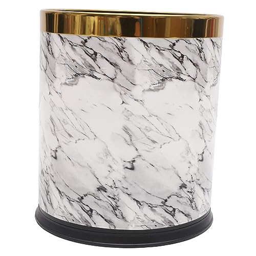 MAGICLULU Marmor Mülleimer Badezimmer Abfalleimer aus Kunststoff Eleganter Runder Müllcontainer für Zuhause für Abfälle Langlebig und Leicht zu Reinigen für Bad und Büro MAGICLULU Marmor Mülleimer Badezimmer Abfalleimer aus Kunststoff Eleganter Runder Müllcontainer für Zuhause für Abfälle Langlebig und Leicht zu Reinigen für Bad und Büro von MAGICLULU