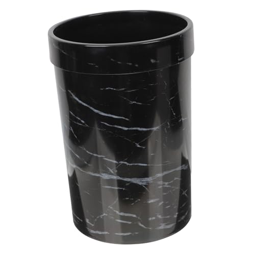 MAGICLULU Marmor mülleimer Großer Runder Abfalleimer ohne Deckel Kunststoff Müllbehälter für Bad Küche Wohnzimmer Vielseitiger Haushaltsabfallbehälter mit Einfachem Design von MAGICLULU