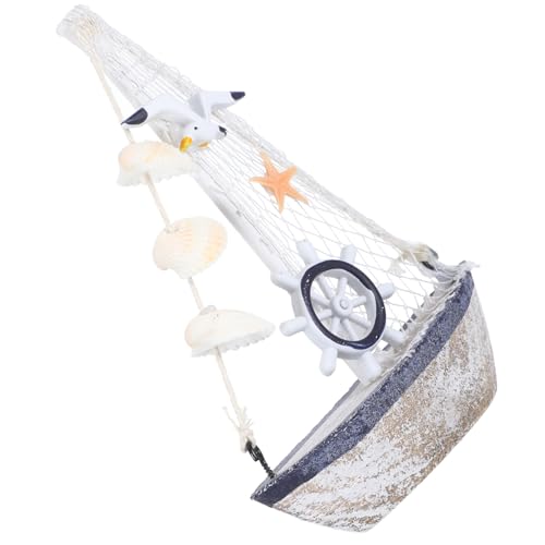 MAGICLULU Mediterranes Holzboot Modell Dekoratives Segelboot aus Holz für Wohnzimmer Büro und Schlafzimmer Zeitloses Nautisches Ornament mit Außergewöhnlicher Handwerkskunst Kompaktes Design MAGICLULU Mediterranes Holzboot Modell Dekoratives Segelboot aus Holz für Wohnzimmer Büro und Schlafzimmer Zeitloses Nautisches Ornament mit Außergewöhnlicher Handwerkskunst Kompaktes Design von MAGICLULU