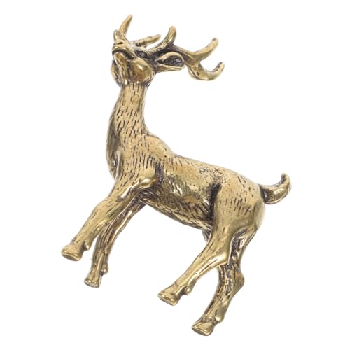 MAGICLULU Messing Elch Figurine Kleine Dekorative Skulptur Desktop Ornament Flachboden Robust Langlebig für Wohnzimmer Büro Auto Dekoration MAGICLULU Messing Elch Figurine Kleine Dekorative Skulptur Desktop Ornament Flachboden Robust Langlebig für Wohnzimmer Büro Auto Dekoration von MAGICLULU