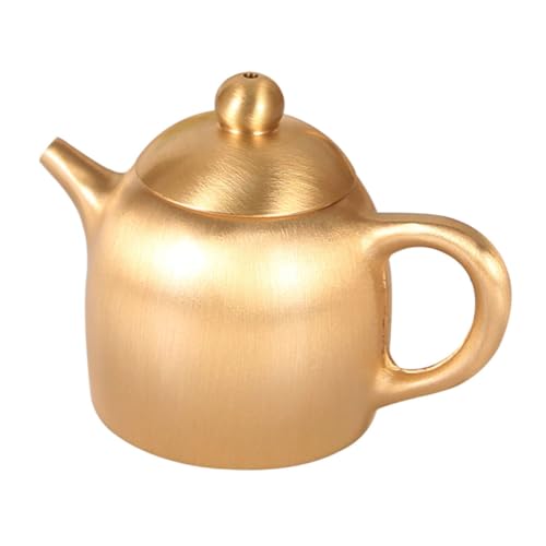 MAGICLULU Messing Mini Retro Ornament Kreatives Tischdekor Kompakte Chinesische Teekannen Deko Für Wohnzimmer Arbeitszimmer Geschenkideen von MAGICLULU