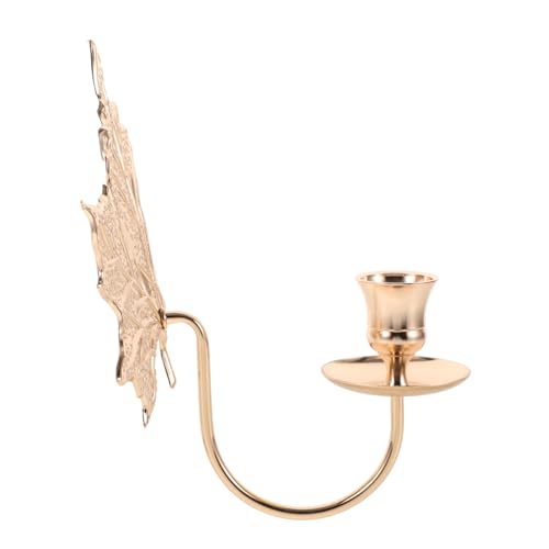 MAGICLULU Metall Wandkerzenhalter mit Ahornblatt Design Kerzenständer für Wandmontage Vintage Kerzenhalter als Wanddeko für Wohnzimmer Badezimmer Terrasse Rustikaler Kerzenleuchter von MAGICLULU