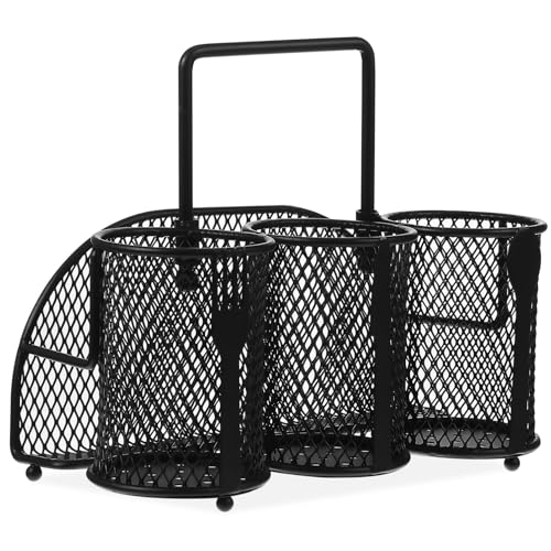 MAGICLULU Metall utensilienhalter mit Stabilem Stand und Großem Griff Vielseitiger Besteck organizer für Outdoor Party und Picknick Eleganter Besteckhalter mit Kleiner Maschenstruktur MAGICLULU Metall utensilienhalter mit Stabilem Stand und Großem Griff Vielseitiger Besteck organizer für Outdoor Party und Picknick Eleganter Besteckhalter mit Kleiner Maschenstruktur von MAGICLULU