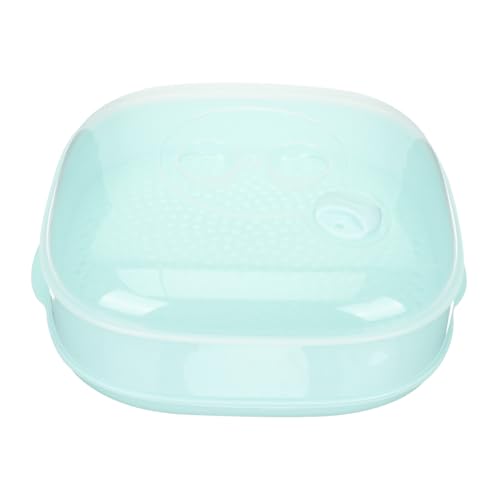 MAGICLULU Mikrowellen dampfgarer Einlagiger Küchen topf mit Transparenter Abdeckung Gleichmäßige Dampflöcher Wasserverlustreduzierend Großer Kapazität Gesundes Kochen Mikrowelle von MAGICLULU