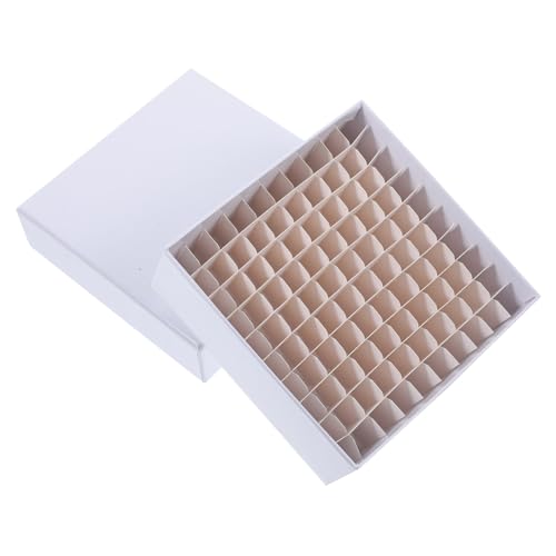 MAGICLULU Mikrozentrifugenröhrchen Aufbewahrungsbox aus Papier Fächer mit Wasserdichter Beschichtung Gefrierbeständig Wiederverwendbar Praktische Laborproben Lagerbox für von MAGICLULU