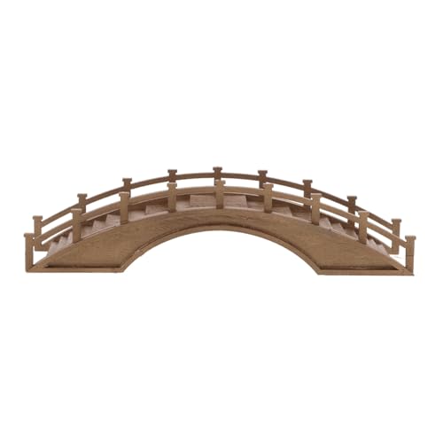 MAGICLULU Miniatur Holzbrücke Deko Antike Handgefertigte Holz Bogenbrücke Für Mikrolandschaft Bonsai Garten Terrarium Dekoration von MAGICLULU