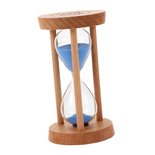 MAGICLULU Minuten Sanduhr Holz Sandglass Timer für Zahnputzzeit Visueller Timer mit Klarer Anzeige Kreative Badezimmer Deko Lernhilfe für Zuhause und Klassenzimmer von MAGICLULU