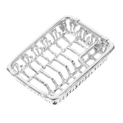 MAGICLULU Modellhauszubehör Mini-geschirrmodell Geschirrtrockengestell Aus Draht Apartment -Gericht Trockenstange Miniaturen-ausstellungsregal Platzsparender Geschirrtrockner Metall Silver von MAGICLULU