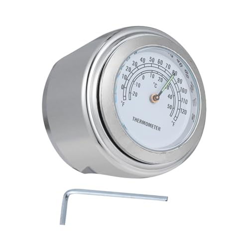 MAGICLULU Motorrad Lenkerthermometer mit Wasserdichtem Ziffernblatt Uhr Einfach zu Montieren für Präzise Temperaturmessung Fahrt MAGICLULU Motorrad Lenkerthermometer mit Wasserdichtem Ziffernblatt Uhr Einfach zu Montieren für Präzise Temperaturmessung Fahrt von MAGICLULU