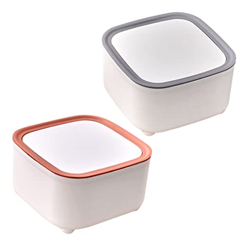 MAGICLULU 2stücke Kreativer Tischmülleimer Mit Deckel Dekorativer Abfalleimer Für Schreibtisch Kleine Mülltonne Für Schlafzimmer Und Büro Langlebig Mit Großer Öffnung von MAGICLULU