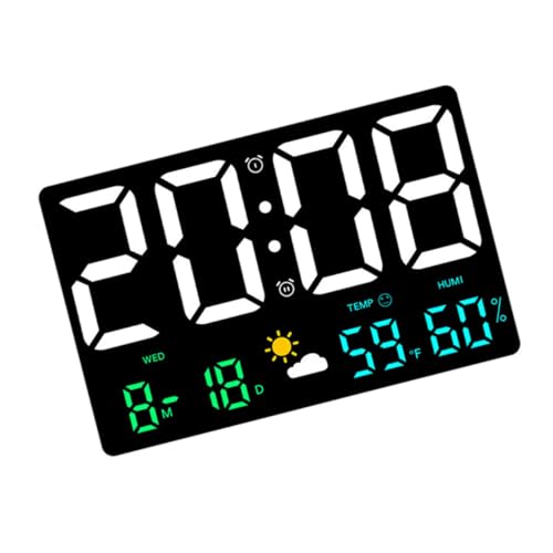 MAGICLULU Multifunktionale Digitale Wanduhr Mit Temperatur Und Feuchtigkeitsanzeige Große -anzeige Integrierter Alarm Und Kalender Für Wohnzimmer Und Schlafzimmer MAGICLULU Multifunktionale Digitale Wanduhr Mit Temperatur Und Feuchtigkeitsanzeige Große -anzeige Integrierter Alarm Und Kalender Für Wohnzimmer Und Schlafzimmer von MAGICLULU