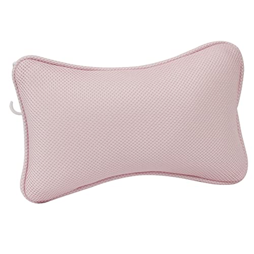 MAGICLULU Bad Nackenkissen 1Pc Bunte Weiche Wannenkissen Knochenform Mesh Badekissen Nacken Badewannenkissen Mit Saugnapf Für Bad Schulter Nackenstütze (Rosa) Spa-Badewannenkissen von MAGICLULU