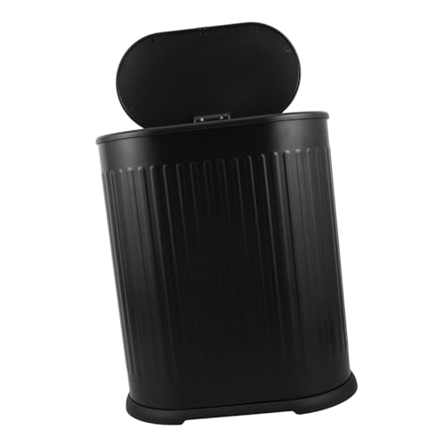 MAGICLULU Narrow Plastic Trash Bin With Push-top Lid Bathroom Wastebasket For Bedroom Office Toilet Odor-sealing Cover Space-saving Design For Compact Areas von MAGICLULU