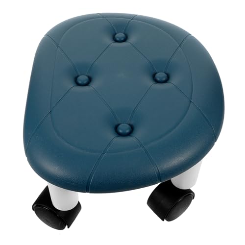 MAGICLULU Niedriger Rollhocker mit Drehbaren Robustem Design und Kompakter Praktischer Kleiner Sitzhocker mit Rädern für Büro Zuhause und Vielseitige Nutzung von MAGICLULU