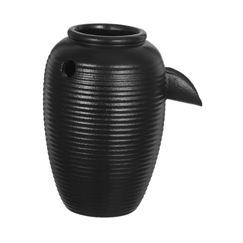 MAGICLULU Outdoor Keramikbrunnen Vintage Wasserbrunnen Keramiktopf für Garten Terrasse mit Traditionellem Fischteich Design DIY Wasserspiel Zubehör von MAGICLULU
