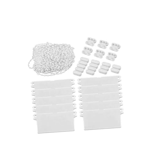 MAGICLULU Plastik Vertikaljalousien Zubehör Set Bodenteller Perlenclips Perlenkette Ersatzteile für Lamellenvorhänge und Rollos Langlebiges Gardinenzubehör MAGICLULU Plastik Vertikaljalousien Zubehör Set Bodenteller Perlenclips Perlenkette Ersatzteile für Lamellenvorhänge und Rollos Langlebiges Gardinenzubehör von MAGICLULU