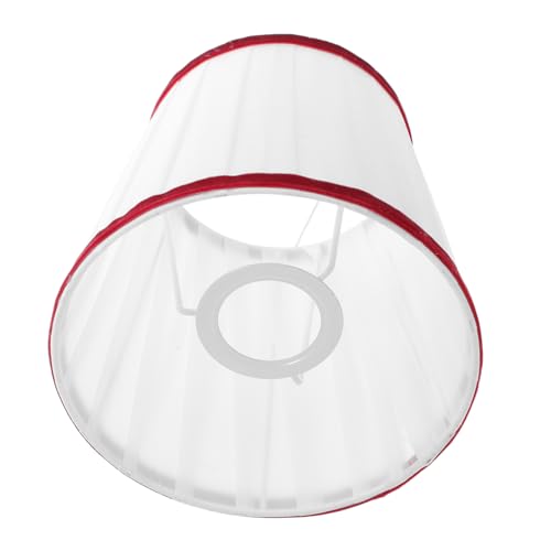 MAGICLULU Plissierter Lampenschirm Lampenschirme Aus Stoff Für Schreibtischlampen Plissierter Lampenschirm Weiß Tischstoff Lampenbezug von MAGICLULU