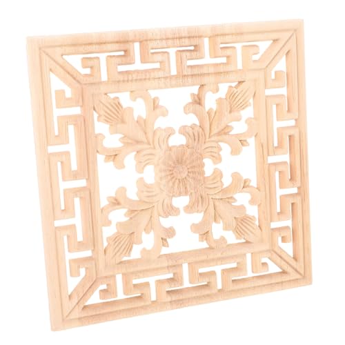 MAGICLULU Holzapplikationen Geschnitzte Onlays Für Schranktüren Unbemalte Massivholzdekorationen Möbelapplikationen Für DIY-wandschranktür Und Bettmöbeldekoration von MAGICLULU