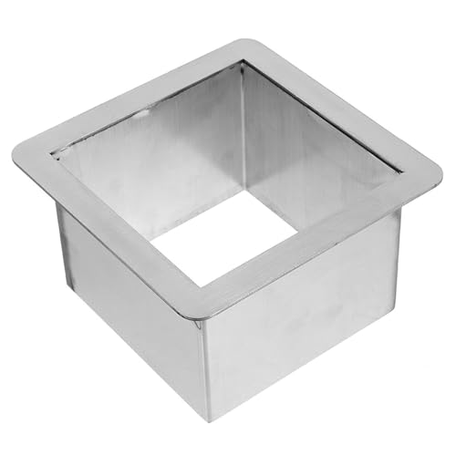 MAGICLULU Quadratische Müllschluckerdeckeloberfläche Tülle Eingebaute Arbeitsplatten-Ausgleichsklappenabdeckung aus Edelstahl für Schwingmülleimer Küchentoiletten-Müllsammlung MAGICLULU Quadratische Müllschluckerdeckeloberfläche Tülle Eingebaute Arbeitsplatten-Ausgleichsklappenabdeckung aus Edelstahl für Schwingmülleimer Küchentoiletten-Müllsammlung von MAGICLULU