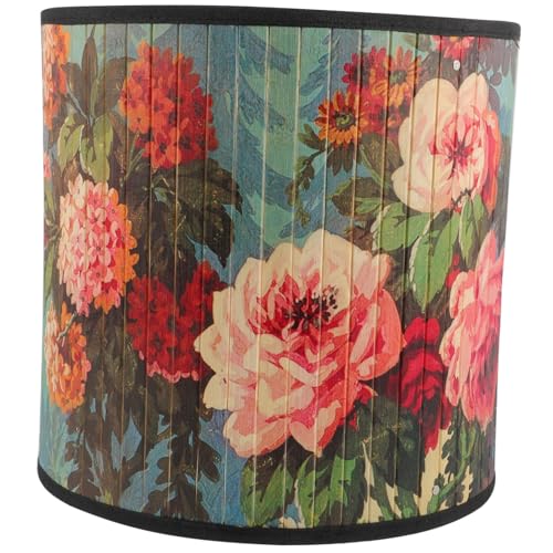 MAGICLULU Retro Lampenschirm aus Faltbarem Naturmaterial Vintage Deckenlampe Lampenschirm für Esszimmer Bar und Wohnzimmer Robuste Elegante Pendelleuchte mit Augenschonendem Lichtschutz ohne von MAGICLULU